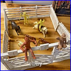Vintage Louis Marx Roy Rogers Rodeo Ranch Playset Incomplete