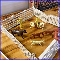 Vintage Louis Marx Roy Rogers Rodeo Ranch Playset Incomplete
