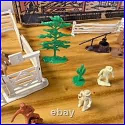 Vintage Louis Marx Roy Rogers Rodeo Ranch Playset Incomplete
