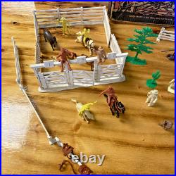 Vintage Louis Marx Roy Rogers Rodeo Ranch Playset Incomplete