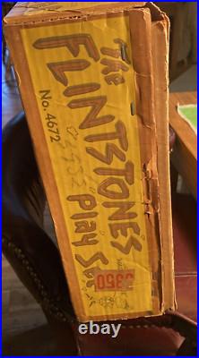 Vintage Louis Marx The Flintstones Play Set 4672 Original Box