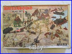 Vintage Louis Marx Toys Battleground WW II Army Playset # 4756 In Original Box