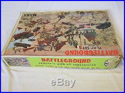 Vintage Louis Marx Toys Battleground WW II Army Playset # 4756 In Original Box