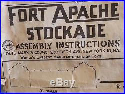 Vintage MAR Marx Rin Tin Tin Fort Apache Stockade Play Set Series 500 1955