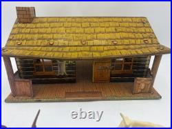 Vintage MARX BAR-M-RANCH Play Set With 70+ Vintage Piece- Western Ranch Set