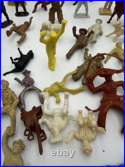 Vintage MARX BAR-M-RANCH Play Set With 70+ Vintage Piece- Western Ranch Set