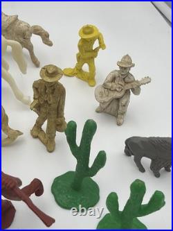 Vintage MARX BAR-M-RANCH Play Set With 70+ Vintage Piece- Western Ranch Set