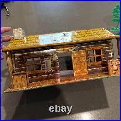 Vintage MARX BAR-M-RANCH Western Ranch Set Tin Toy Litho Cabin With150 Access