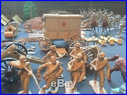 Vintage MARX Blue and Gray Civil War Battle Playset Huge Lot 190+ Pc Mid Century