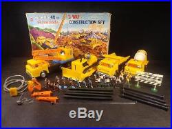 Vintage MARX CONSTRUCTION SET IN BOX REMOTE BATTERY OP TIN TOY MEGA RARE CLEAN