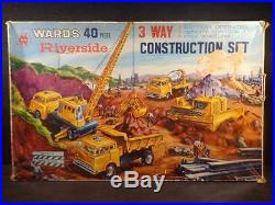 Vintage MARX CONSTRUCTION SET IN BOX REMOTE BATTERY OP TIN TOY MEGA RARE CLEAN