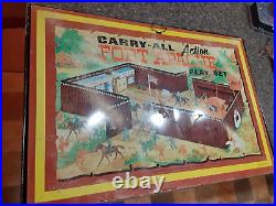 Vintage MARX Fort Apache Carry-All Action Playset with Accessories 1968