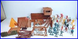 Vintage MARX Fort Apache Tin US Calvary Playset with Figures