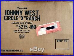 Vintage MARX Johnny West CIRCLE X RANCH No 5275 Cardboard Playset, Mint