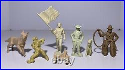 Vintage MARX MPC ARCHER & Others Plastic TOY FIGURES PLAYSET 79 PIECES Original