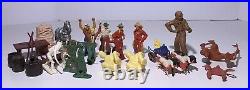 Vintage MARX MPC ARCHER & Others Plastic TOY FIGURES PLAYSET 79 PIECES Original