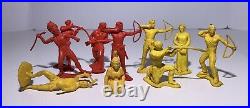 Vintage MARX MPC ARCHER & Others Plastic TOY FIGURES PLAYSET 79 PIECES Original