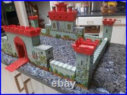 Vintage MARX Noble Knights vs. Vikings Metal & Plastic Castle Playset