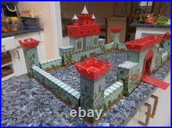 Vintage MARX Noble Knights vs. Vikings Metal & Plastic Castle Playset