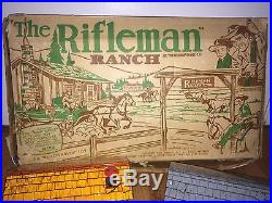 Vintage MARX RIFLEMAN Ranch PLAYSET in Box LUCAS McCAIN Figure