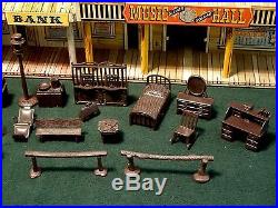 Vintage MARX Roy Rogers Western Town (Mineral City) Playset with Accessories