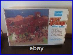 Vintage MARX Sears FORT APACHE Playset with BOX 59841 99% complete