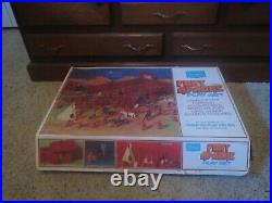Vintage MARX Sears FORT APACHE Playset with BOX 59841 99% complete