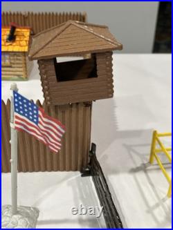 Vintage MARX Toy FORT APACHE Play Set Cavalry Stockade Civil War Lot Accessories