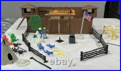 Vintage MARX Toy FORT APACHE Play Set Cavalry Stockade Civil War Lot Accessories