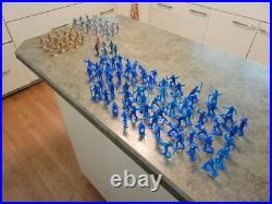 Vintage MARX USA Plastic Army Fighting Men Playset Accessories 100pc Lot AS IS