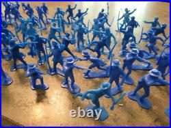 Vintage MARX USA Plastic Army Fighting Men Playset Accessories 100pc Lot AS IS