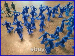Vintage MARX USA Plastic Army Fighting Men Playset Accessories 100pc Lot AS IS