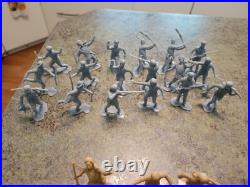 Vintage MARX USA Plastic Army Fighting Men Playset Accessories 100pc Lot AS IS