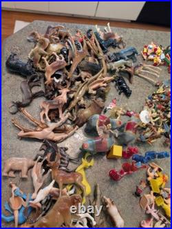 Vintage MARX USA Tin Litho & Plastic CIRCUS Playset Large Accessories Lot AS IS