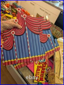Vintage MARX USA Tin Litho & Plastic CIRCUS Playset Large Accessories Lot AS IS