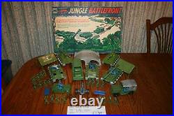 Vintage MPC Army Jungle Battlefront Playset With Tanks, Trucks, Soldiers Marx