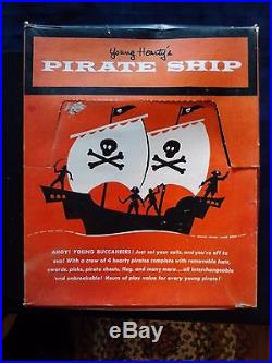 Vintage MPC YOUNG HEARTY'S PIRATE PLAYSET Complete in BOX Ringhand Figures Marx
