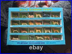 Vintage Marx 1950's Blue Ribbon Dogs (Missing BEDLINGTON)In Original Packaging