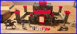 Vintage Marx 1950's Medieval Castle Fort #4710 with Figures, Accessories and Box