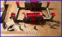 Vintage Marx 1950's Medieval Castle Fort #4710 with Figures, Accessories and Box