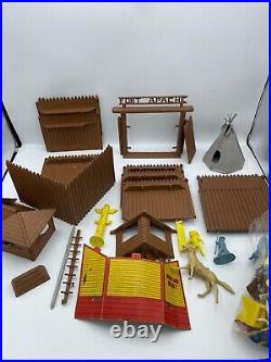 Vintage Marx 1950s Fort Apache Stockade Playset Cowboys & Indians No box