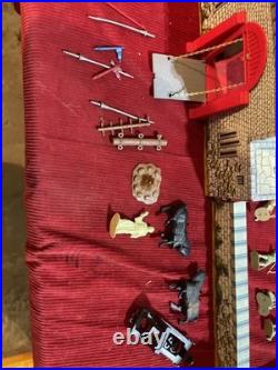 Vintage Marx 1950s Robin Hood Castle Tin Litho Playset, Not Complete