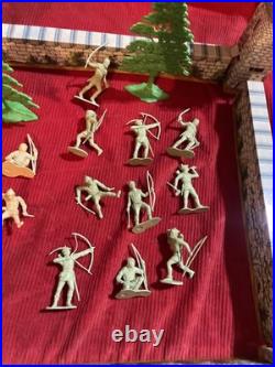 Vintage Marx 1950s Robin Hood Castle Tin Litho Playset, Not Complete