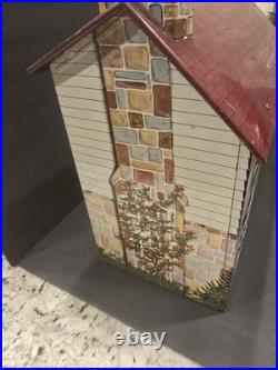Vintage Marx 1950s Walt Disney Tin Litho Dollhouse with Furniture & Doll Read