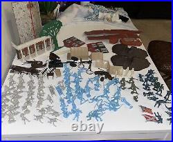 Vintage Marx 1960s Civil War Set Battle Of Blue & Gray 100s Of Pieces