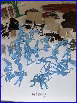 Vintage Marx 1960s Civil War Set Battle Of Blue & Gray 100s Of Pieces