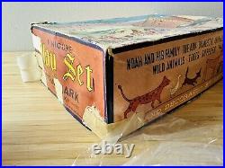 Vintage Marx 1960s Noah's Ark with Box and Play Mat