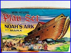 Vintage Marx 1960s Noah's Ark with box and play mat