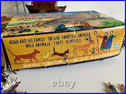Vintage Marx 1960s Noah's Ark with box and play mat