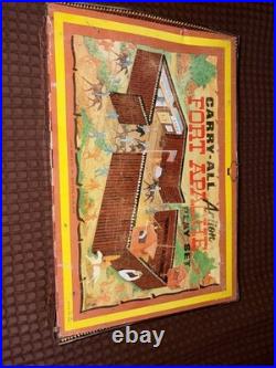 Vintage Marx 1968 Fort Apache Carry-All Playset With Figures No. 4685 2